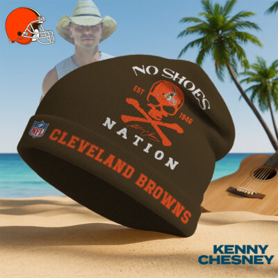 Cleveland Browns | Premium NFL Kenny Chesney Beanie Hat - Brown