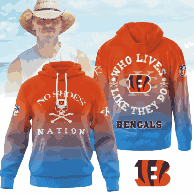Cincinnati Bengals | Premium NFL Kenny Chesney Who Lives Like They Do Shirt
