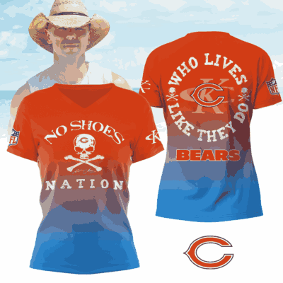 Chicago Bears | Premium NFL Kenny Chesney Who Lives Like They Do Shirt