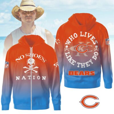 Chicago Bears | Premium NFL Kenny Chesney Who Lives Like They Do Shirt