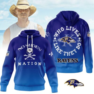 Baltimore Ravens | Premium NFL Kenny Chesney Who Lives Like They Do Shirt