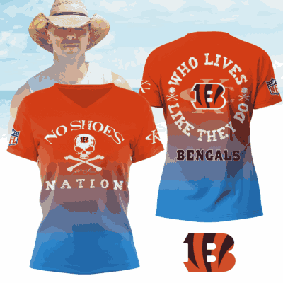 Cincinnati Bengals | Premium NFL Kenny Chesney Who Lives Like They Do Shirt