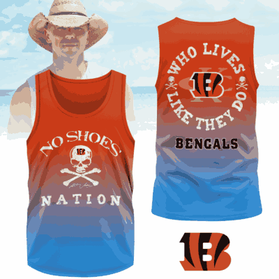 Cincinnati Bengals | Premium NFL Kenny Chesney Who Lives Like They Do Shirt