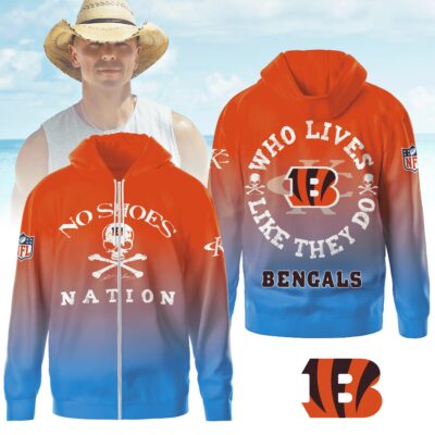 Cincinnati Bengals | Premium NFL Kenny Chesney Who Lives Like They Do Shirt