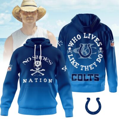 Indianapolis Colts | Premium NFL Kenny Chesney Who Lives Like They Do Shirt