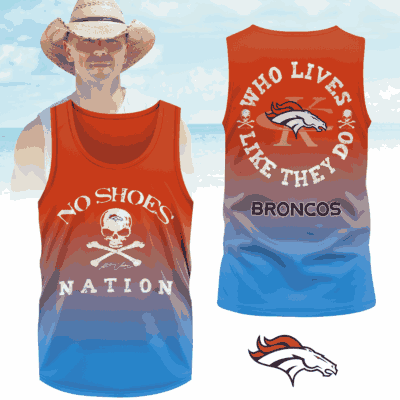 Denver Broncos | Premium NFL Kenny Chesney Who Lives Like They Do Shirt