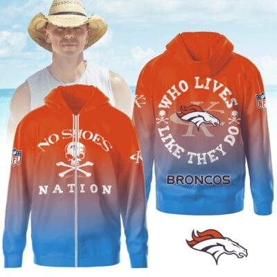 Denver Broncos | Premium NFL Kenny Chesney Who Lives Like They Do Shirt
