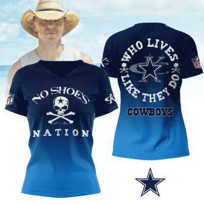 Dallas Cowboys | Premium NFL Kenny Chesney Who Lives Like They Do Shirt