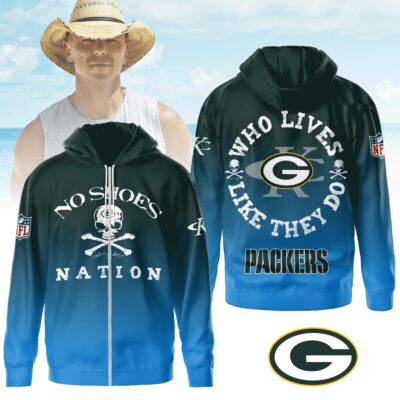 Green Bay Packers | Premium NFL Kenny Chesney Who Lives Like They Do Shirt