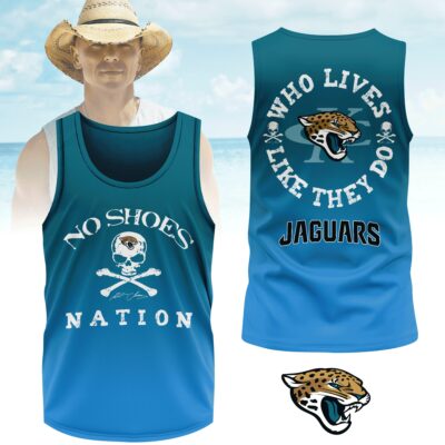 Jacksonville Jaguars | Premium NFL Kenny Chesney Who Lives Like They Do Shirt