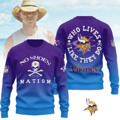 Minnesota Vikings | Premium NFL Kenny Chesney Who Lives Like They Do Shirt