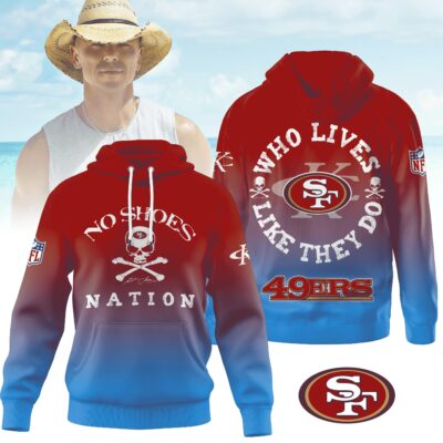 San Francisco 49ers | Premium NFL Kenny Chesney Who Lives Like They Do Shirt