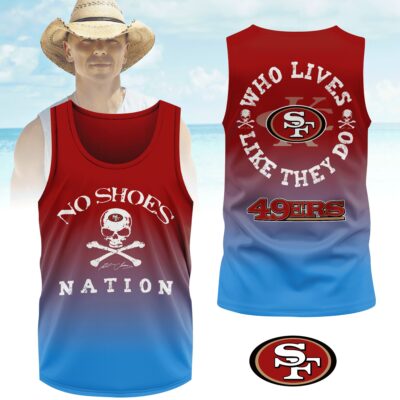 San Francisco 49ers | Premium NFL Kenny Chesney Who Lives Like They Do Shirt