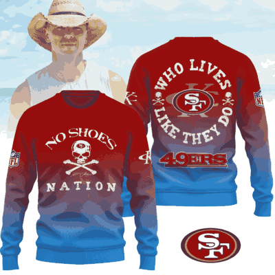 San Francisco 49ers | Premium NFL Kenny Chesney Who Lives Like They Do Shirt