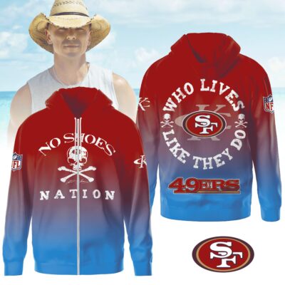 San Francisco 49ers | Premium NFL Kenny Chesney Who Lives Like They Do Shirt