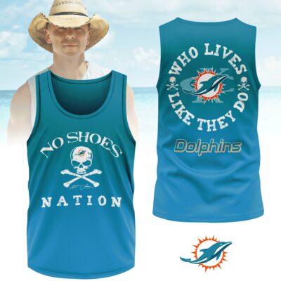 Miami Dolphins | Premium NFL Kenny Chesney Who Lives Like They Do Shirt