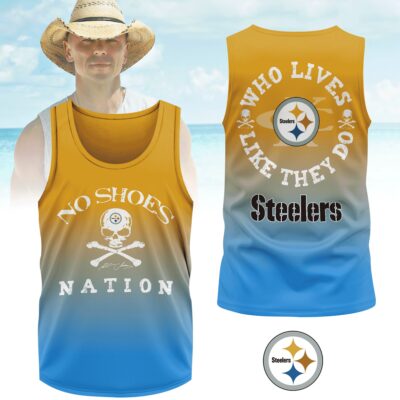 Pittsburgh Steelers | Premium NFL Kenny Chesney Who Lives Like They Do Shirt
