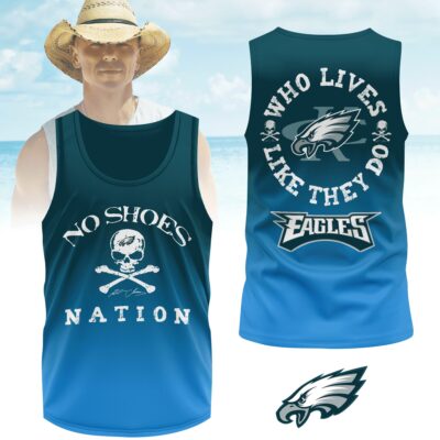 Philadelphia Eagles | Premium NFL Kenny Chesney Who Lives Like They Do Shirt