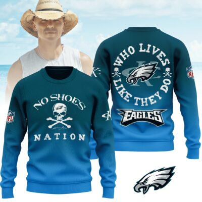 Philadelphia Eagles | Premium NFL Kenny Chesney Who Lives Like They Do Shirt