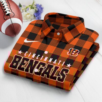 Cincinnati Bengals | Premium NFL Check Long-sleeve Casual Shirt