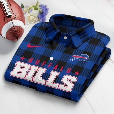 Buffalo Bills | Premium NFL Check Long-sleeve Casual Shirt - 6XL