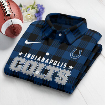 Indianapolis Colts | Premium NFL Check Long-sleeve Casual Shirt - L