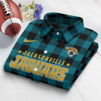 Jacksonville Jaguars | Premium NFL Check Long-sleeve Casual Shirt