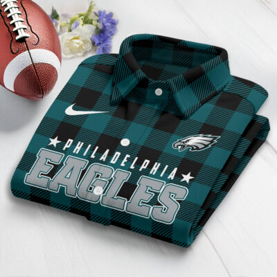 Philadelphia Eagles | Premium NFL Check Long-sleeve Casual Shirt