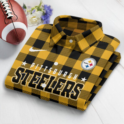 Pittsburgh Steelers | Premium NFL Check Long-sleeve Casual Shirt - 4XL