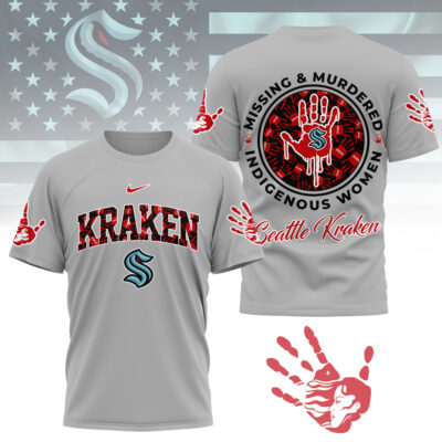 Seattle Kraken | Premium NHL MMIW Awareness 3D Shirt