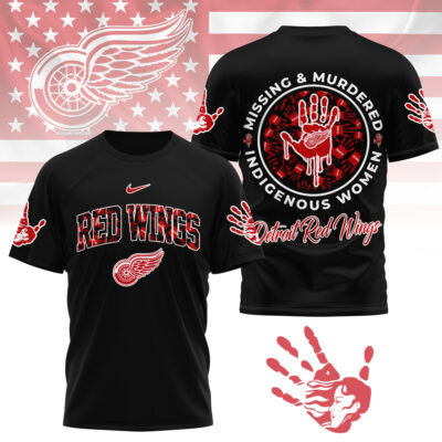 Detroit Red Wings | Premium NHL MMIW Awareness 3D Shirt