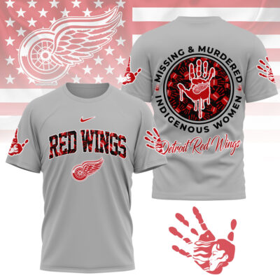 Detroit Red Wings | Premium NHL MMIW Awareness 3D Shirt