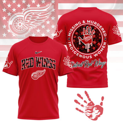 Detroit Red Wings | Premium NHL MMIW Awareness 3D Shirt