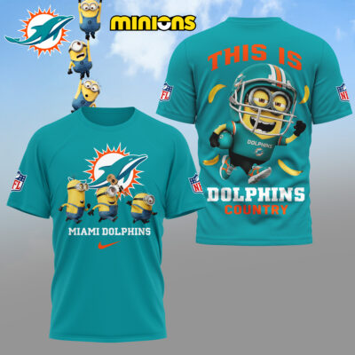 Miami Dolphins | Premium NFL x Minions Fan 3D Shirt