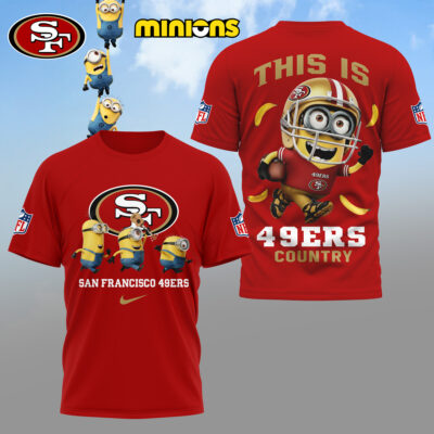 San Francisco 49ers | Premium NFL x Minions Fan 3D Shirt
