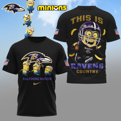 Baltimore Ravens | Premium NFL x Minions Fan 3D Shirt