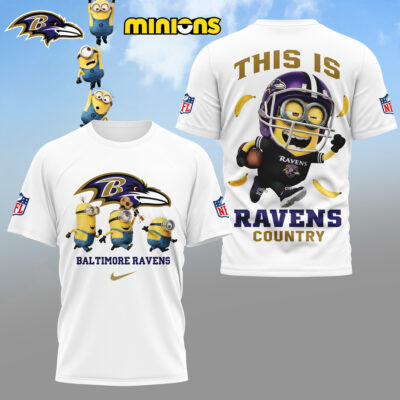 Baltimore Ravens | Premium NFL x Minions Fan 3D Shirt