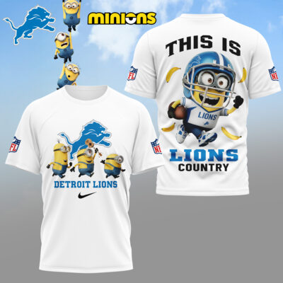 Detroit Lions | Premium NFL x Minions Fan 3D Shirt