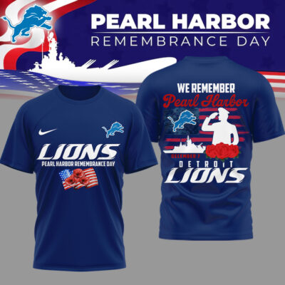 Detroit Lions | Premium NFL Pearl Habor Remembrance Day 3D Shirt