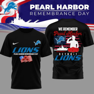 Detroit Lions | Premium NFL Pearl Habor Remembrance Day 3D Shirt
