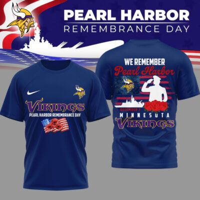 Minnesota Vikings | Premium NFL Pearl Habor Remembrance Day 3D Shirt