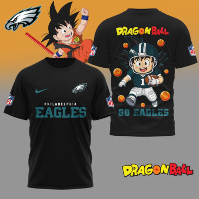 Philadelphia Eagles | Premium NFL Son Goku 3D Shirt - Black