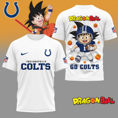 Indianapolis Colts | Premium NFL Son Goku 3D Shirt - White