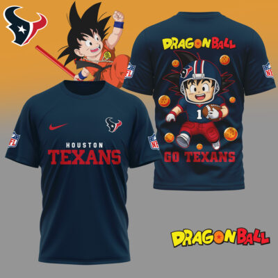 Houston Texans | Premium NFL Son Goku 3D Shirt - Blue