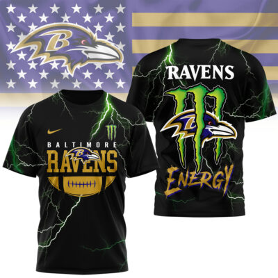 Baltimore Ravens | Premium NFL Monster Energy Graphic Shirt