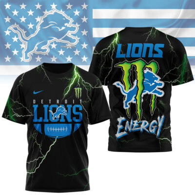 Detroit Lions | Premium NFL Monster Energy Graphic Shirt