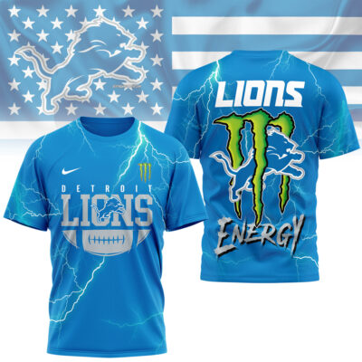 Detroit Lions | Premium NFL Monster Energy Graphic Shirt