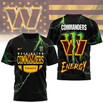 Washington Commanders | Premium NFL Monster Energy Graphic Shirt