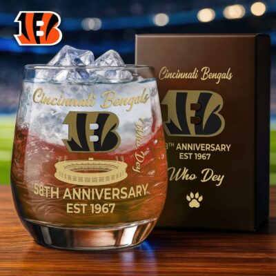 Cincinnati Bengals | Premium NFL Legacy Celebration Whiskey Glass