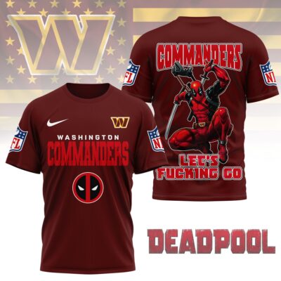 Washington Commanders | Premium NFL Deadpool Fan 3D Shirt